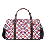 American Plaid Pattern Print Duffle Bag