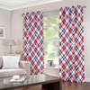 American Plaid Pattern Print Extra Wide Grommet Curtains