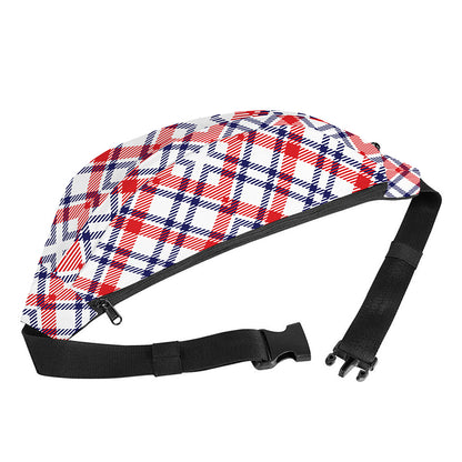 American Plaid Pattern Print Fanny Pack