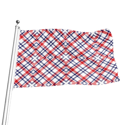 American Plaid Pattern Print Flag