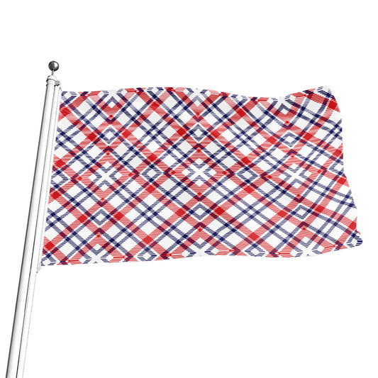 American Plaid Pattern Print Flag