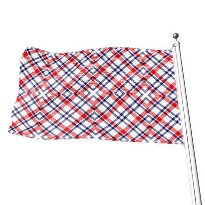 American Plaid Pattern Print Flag