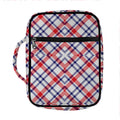 American Plaid Pattern Print Front Pocket Bible Bag
