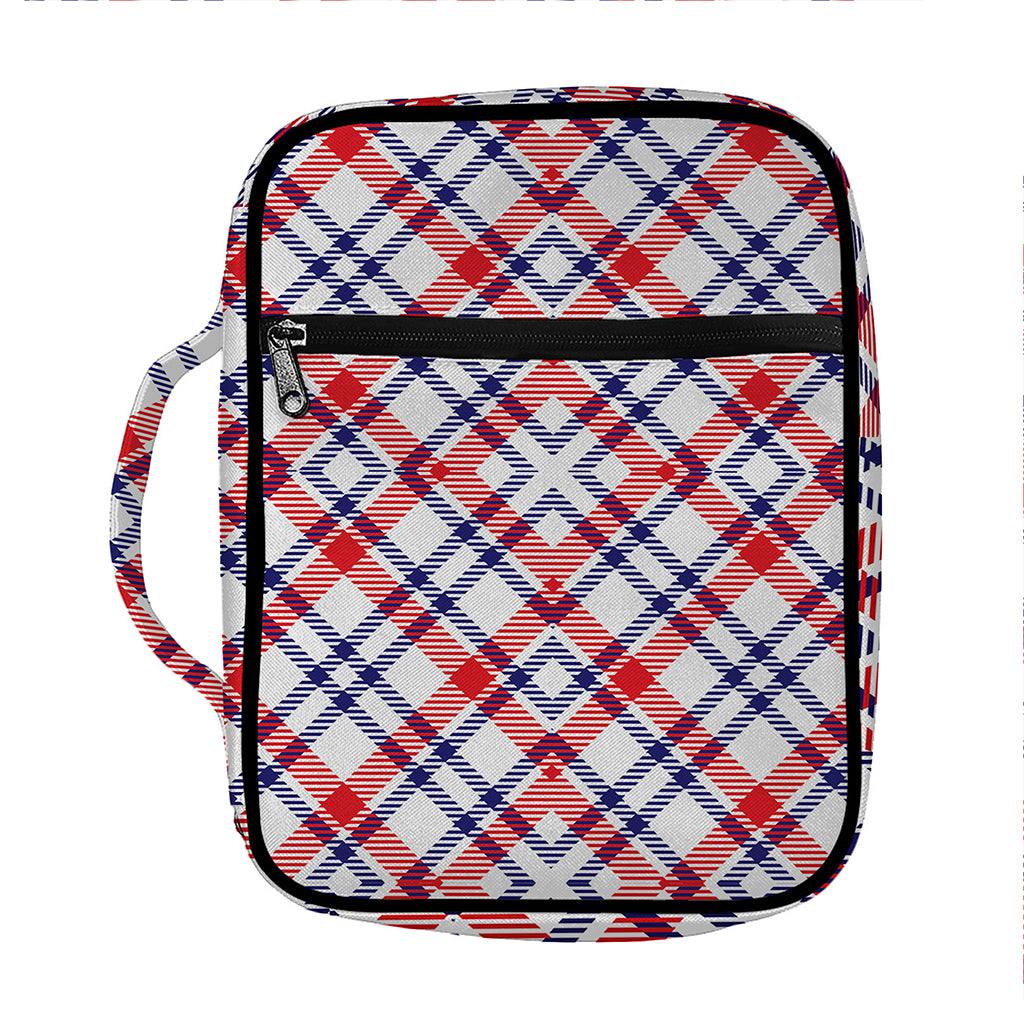 American Plaid Pattern Print Front Pocket Bible Bag