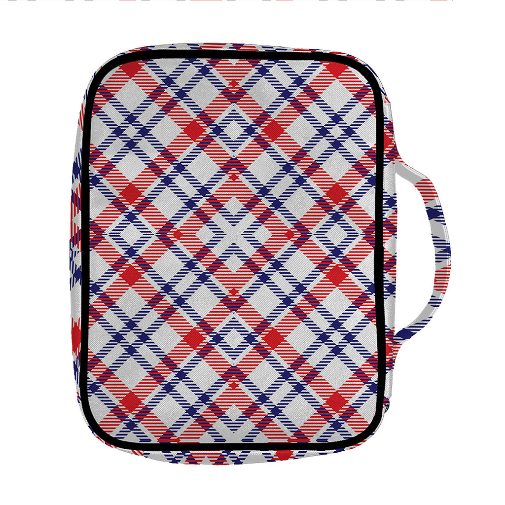 American Plaid Pattern Print Front Pocket Bible Bag