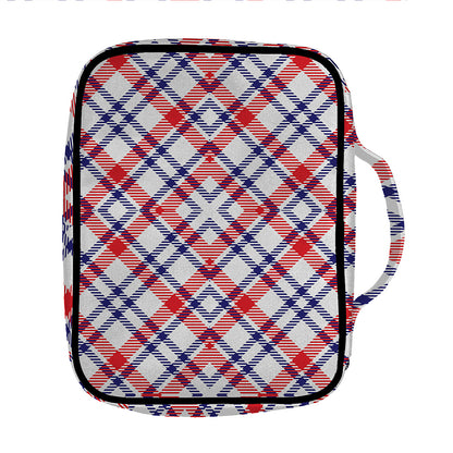 American Plaid Pattern Print Front Pocket Bible Bag