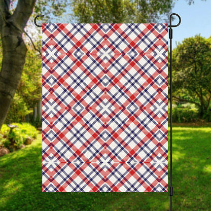 American Plaid Pattern Print Garden Flag