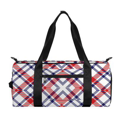 American Plaid Pattern Print Gym Bag