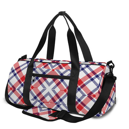 American Plaid Pattern Print Gym Bag