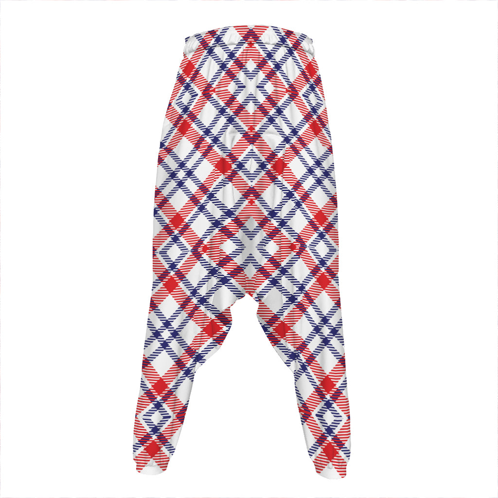 American Plaid Pattern Print Hammer Pants