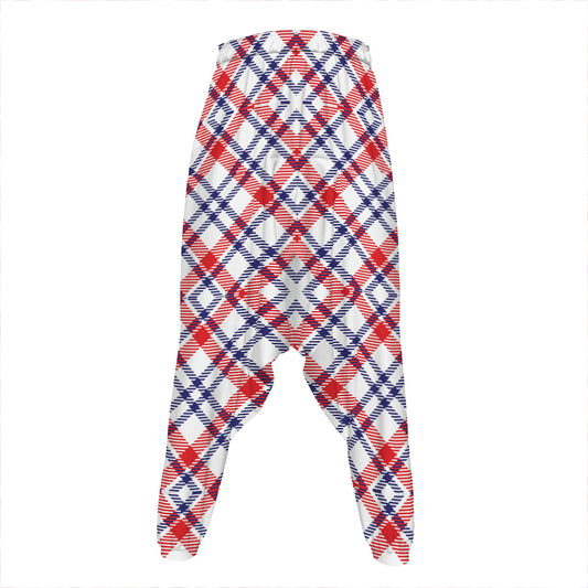 American Plaid Pattern Print Hammer Pants
