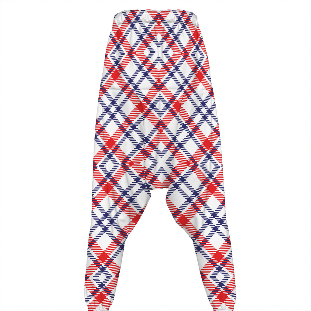 American Plaid Pattern Print Hammer Pants