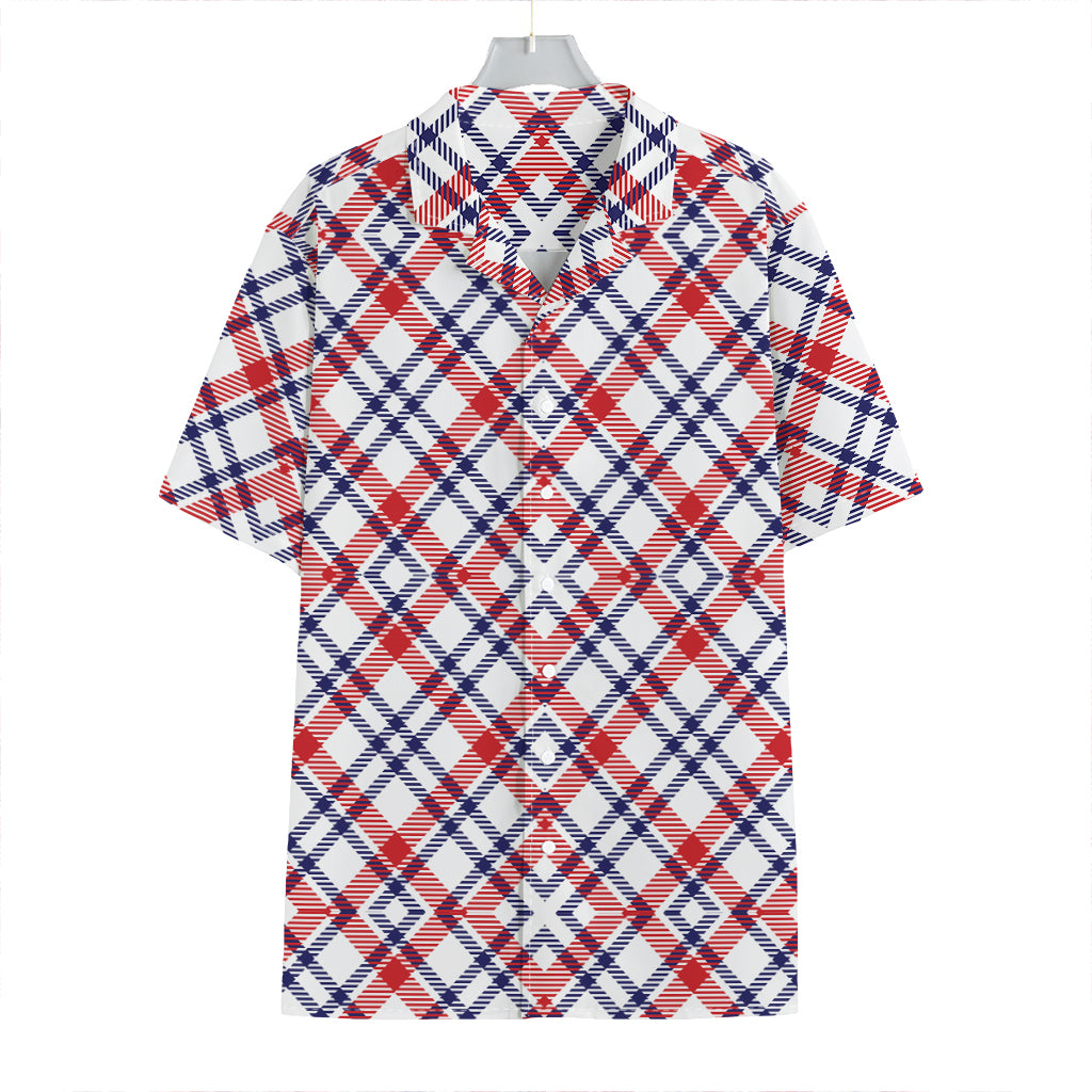 American Plaid Pattern Print Hawaiian Shirt
