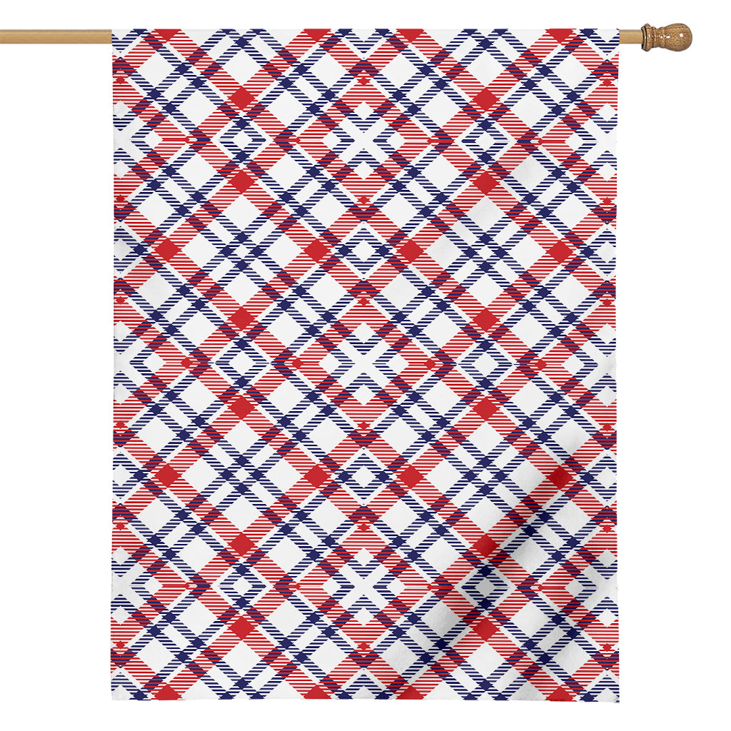 American Plaid Pattern Print House Flag