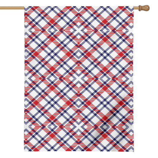 American Plaid Pattern Print House Flag