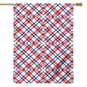 American Plaid Pattern Print House Flag