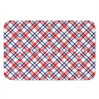 American Plaid Pattern Print Indoor Door Mat