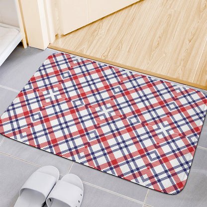 American Plaid Pattern Print Indoor Door Mat