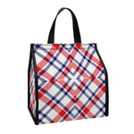 American Plaid Pattern Print Insulated Lunch Tote