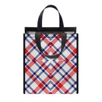 American Plaid Pattern Print Insulated Lunch Tote