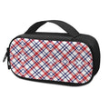 American Plaid Pattern Print Portable Cooler Travel Case