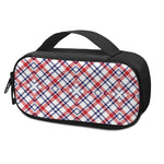 American Plaid Pattern Print Insulin Cooler Travel Case