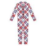 American Plaid Pattern Print Jumpsuit