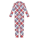 American Plaid Pattern Print Jumpsuit