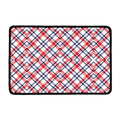 American Plaid Pattern Print Kitchen Mat