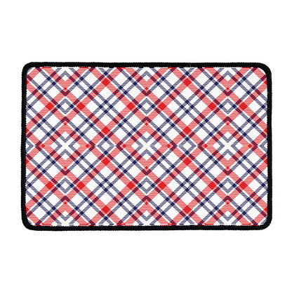 American Plaid Pattern Print Kitchen Mat