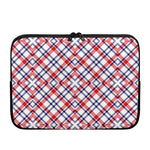 American Plaid Pattern Print Laptop Sleeve