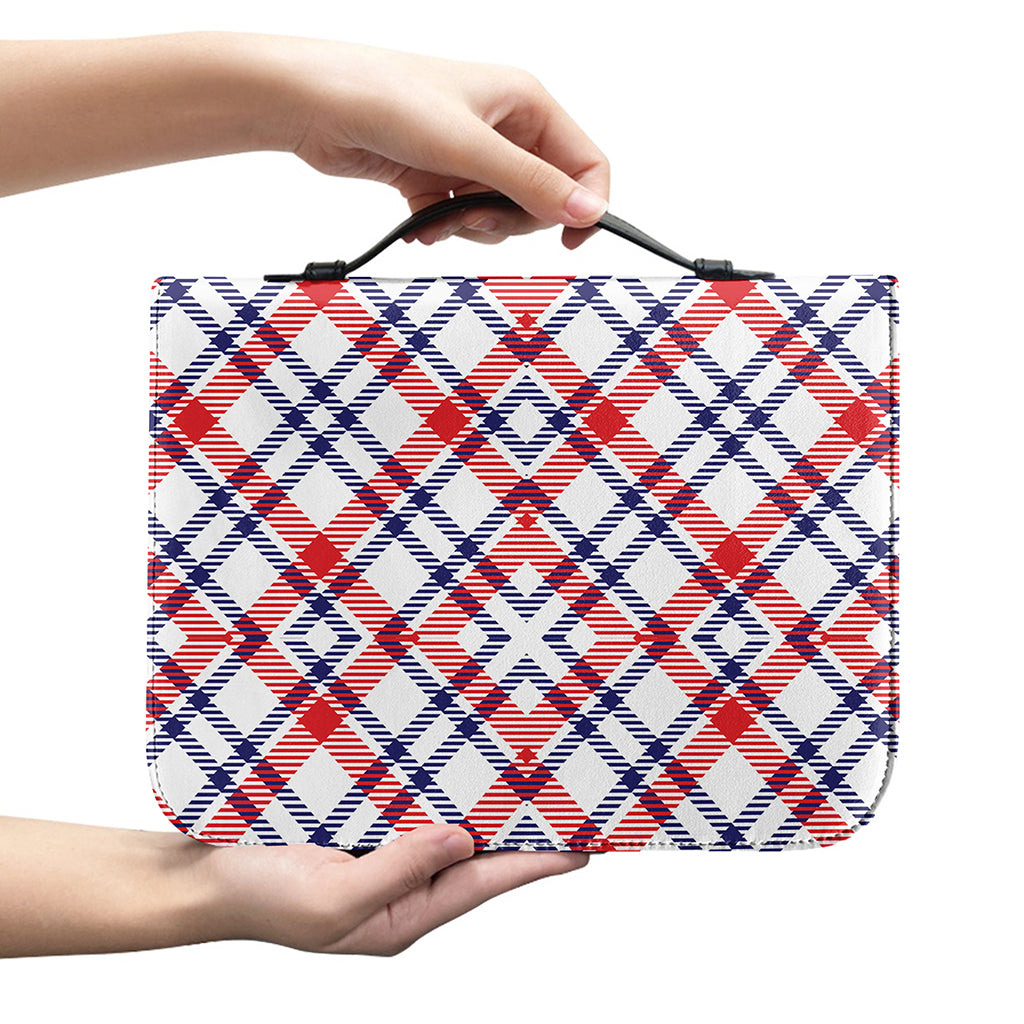 American Plaid Pattern Print Leather Bible Cover