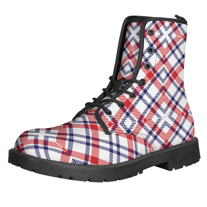American Plaid Pattern Print Backpack