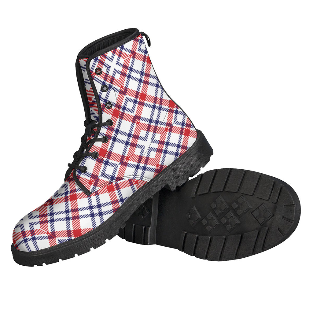 American Plaid Pattern Print Backpack