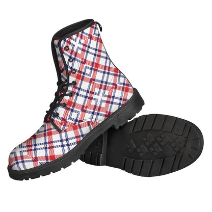 American Plaid Pattern Print Backpack
