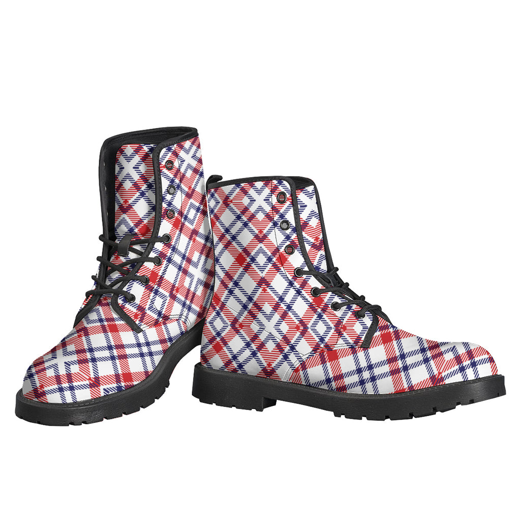 American Plaid Pattern Print Backpack