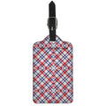 American Plaid Pattern Print Luggage Tag