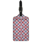 American Plaid Pattern Print Luggage Tag
