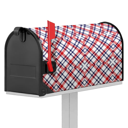 American Plaid Pattern Print Mailbox Cover