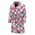 American Plaid Pattern Print Men's Bathrobe
