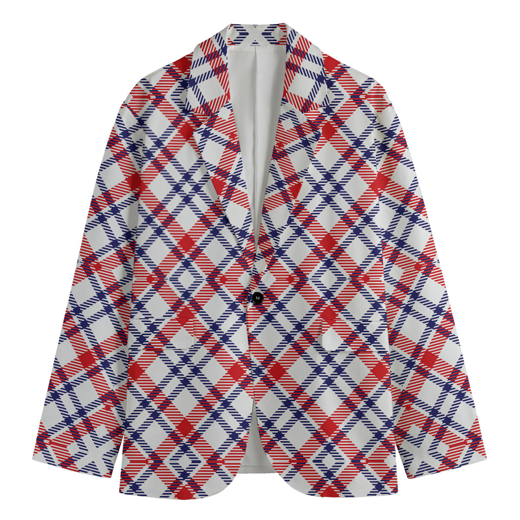 American Plaid Pattern Print Men's Blazer