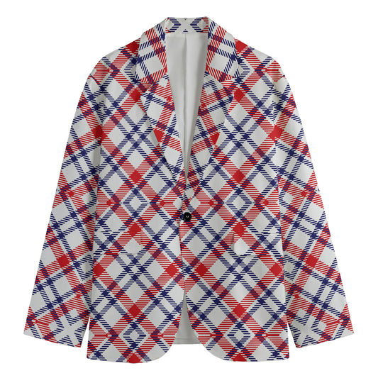 American Plaid Pattern Print Men's Blazer