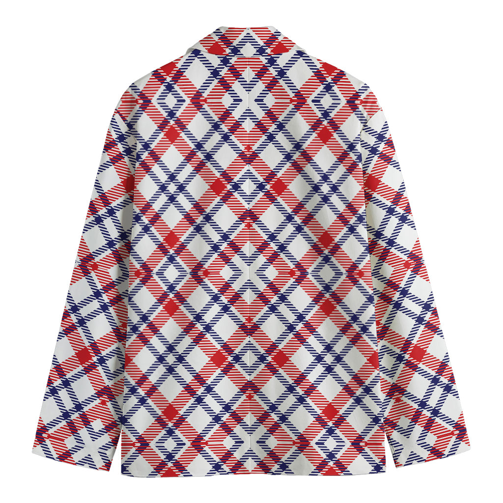 American Plaid Pattern Print Men's Blazer