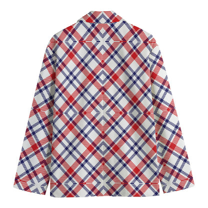 American Plaid Pattern Print Men's Blazer