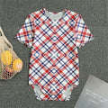 American Plaid Pattern Print Men's Bodysuit