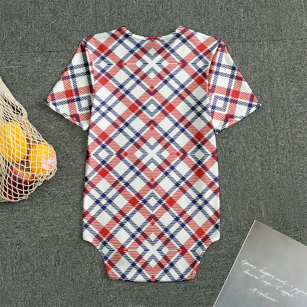 American Plaid Pattern Print Men's Bodysuit