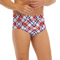American Plaid Pattern Print Men's Briefs