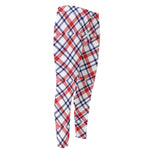 American Plaid Pattern Print Men's Compression Pants