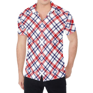 American Plaid Pattern Print Men's Shirt