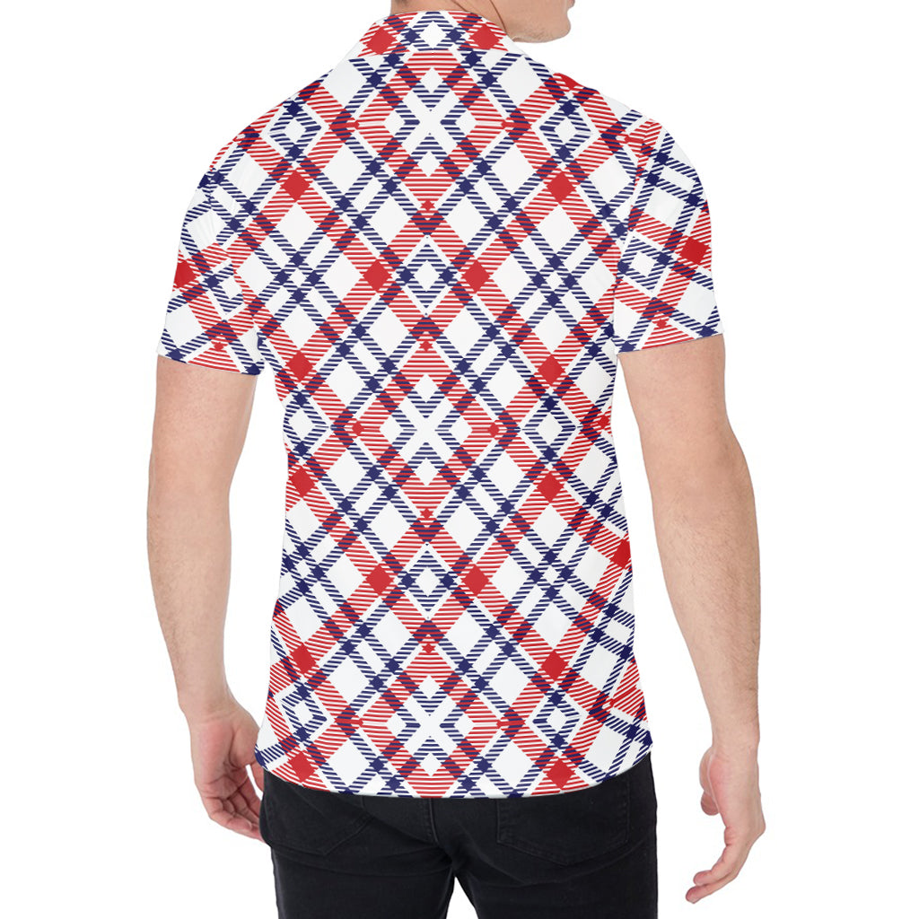 American Plaid Pattern Print Men's Shirt